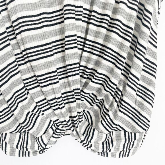 Caution To The Wild Tank Black White Stripe NWOT S - Picture 2 of 5